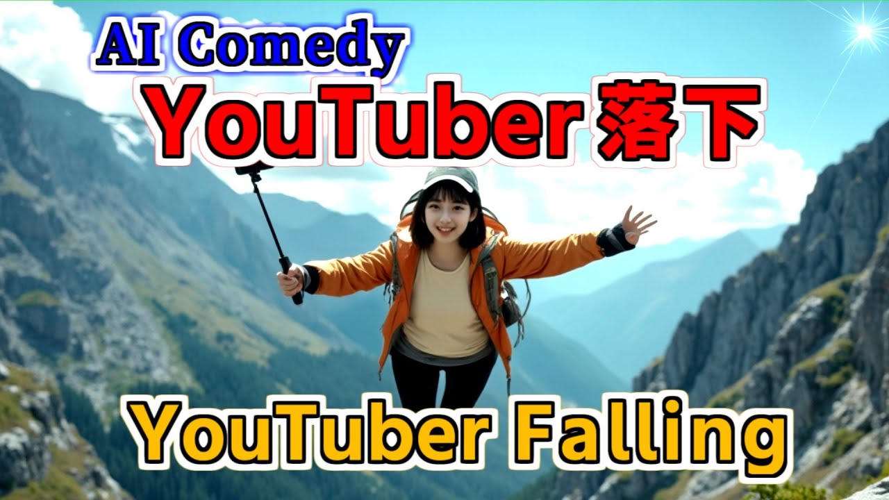 【AI Comedy】YouTuber落下／YouTuber Falling／YouTuber跌倒