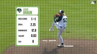 Lucas Braun fans three in seven two-hit frames