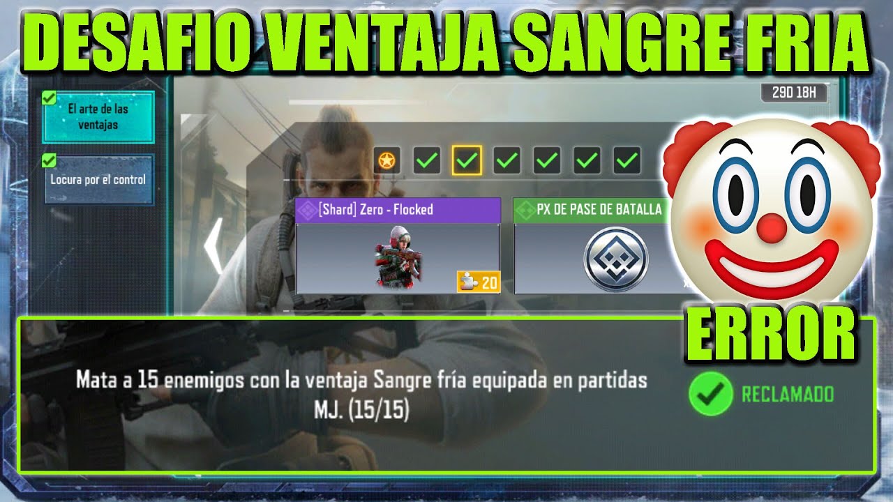 MATA A 15 ENEMIGOS CON LA VENTAJA SANGRE FRIA EQUIPADA COD MOBILE