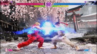 Ken vs Ryu (Level 8 CPU battle, post Akuma balance update).