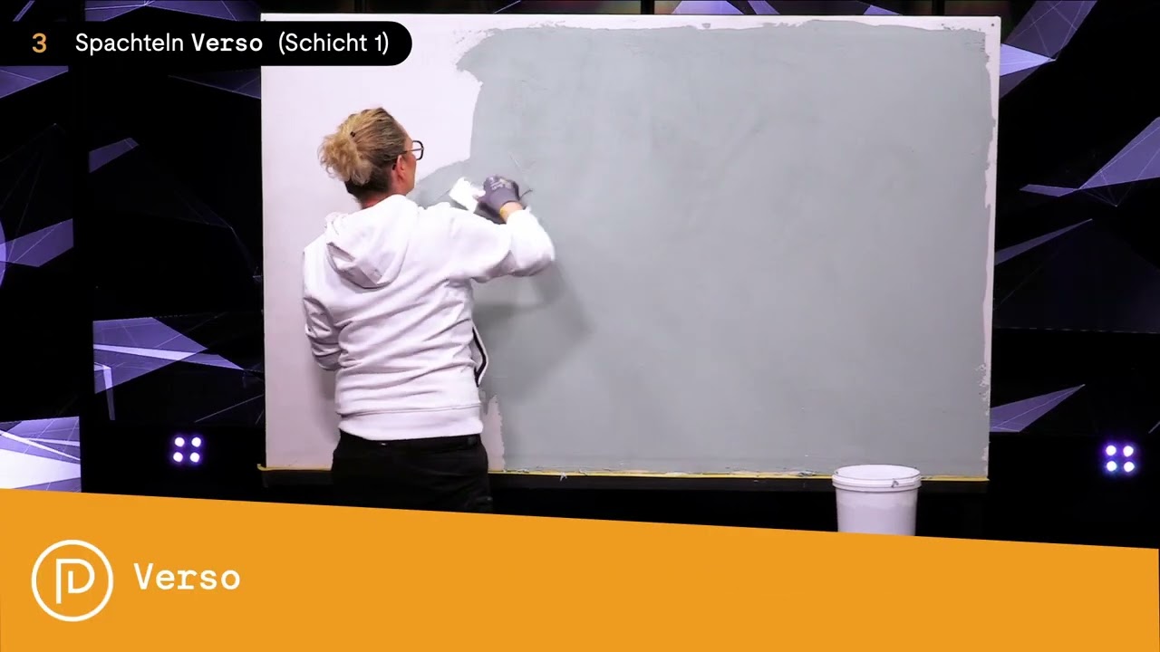 3. Spachteln Verso (Schicht 1)