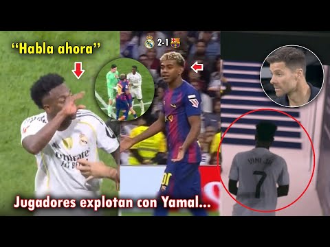 THIS WAS VINICIUS S ANGRY WITH YAMAL AND HIS FIGHT WITH XAVI ALONSO TODAY AGAINST BARCELONA IN T 