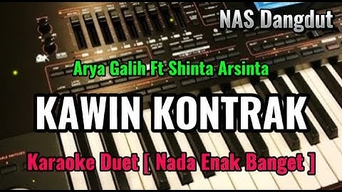KAWIN KONTRAK [ Arya Galih Ft Shinta Arsinta ] Karaoke Dangdut Koplo || Nada Enak Banget