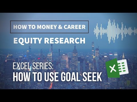 Excel Tutorial: Goal Seek Function (Solve Problems Quick) & Growth Model Valuation