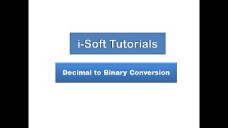 Decimal to Binary Conversion | CAO | 6 | i-Soft Tutorials screenshot 2