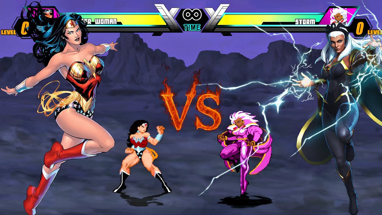 WONDER WOMAN vs STORM - Exciting fight!🔥| Mugen