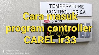 Cara masuk program controller CAREL ir33