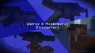 Minecraft Walrus &amp; Mosasaurus Encounters (Primal Mod &amp; Unusual Prehistory 2 Mod UPDATES)