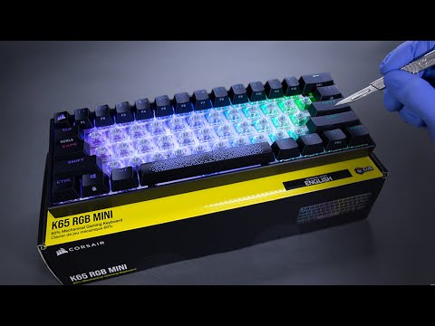 Corsair K65 RGB Mini Mechanical Gaming Keyboard Unboxing - ASMR