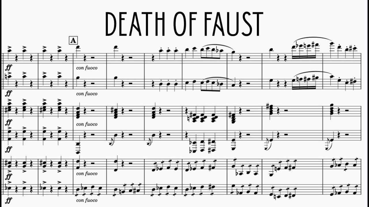 Death of Faust – Pierrot Ensemble (Original 2025) [Full Score]
