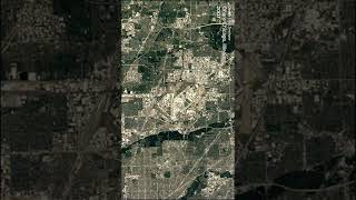 Ohare Chicago, Illinois, Urbanisation, Satellite Images Timelapse from 1984 to 2020