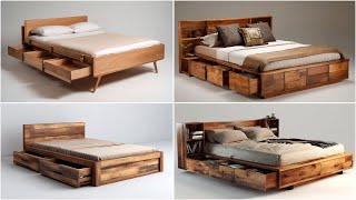 Wooden Bed Frame With Storage Drawers | Smart Space Saving Bedroom Ideas