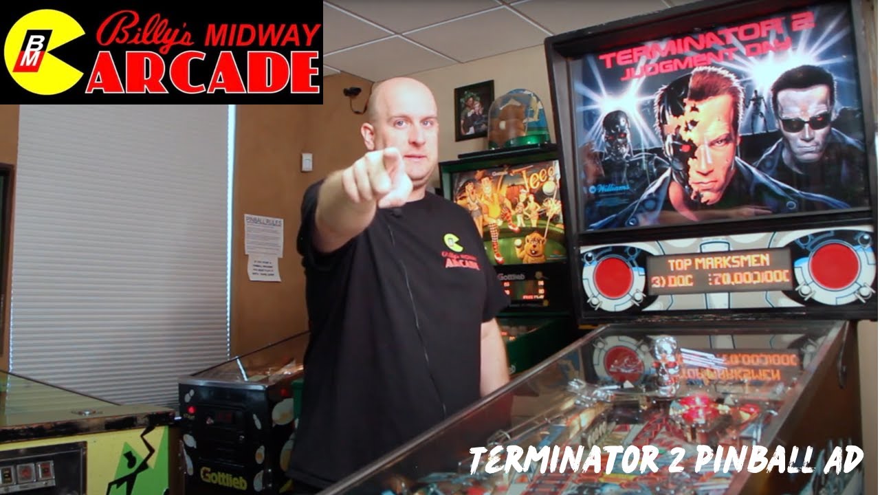 Billy's Midway Terminator 2 Pinball Ad