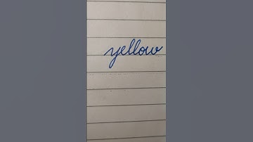 YELLOW #cursive #cursivewriting #shorts #viral #youtubeshorts #art #yellow #subscribe #like #love#yt
