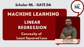 Linear Regression - Convexity of Least Square Loss | Machine Learning | GATE DA