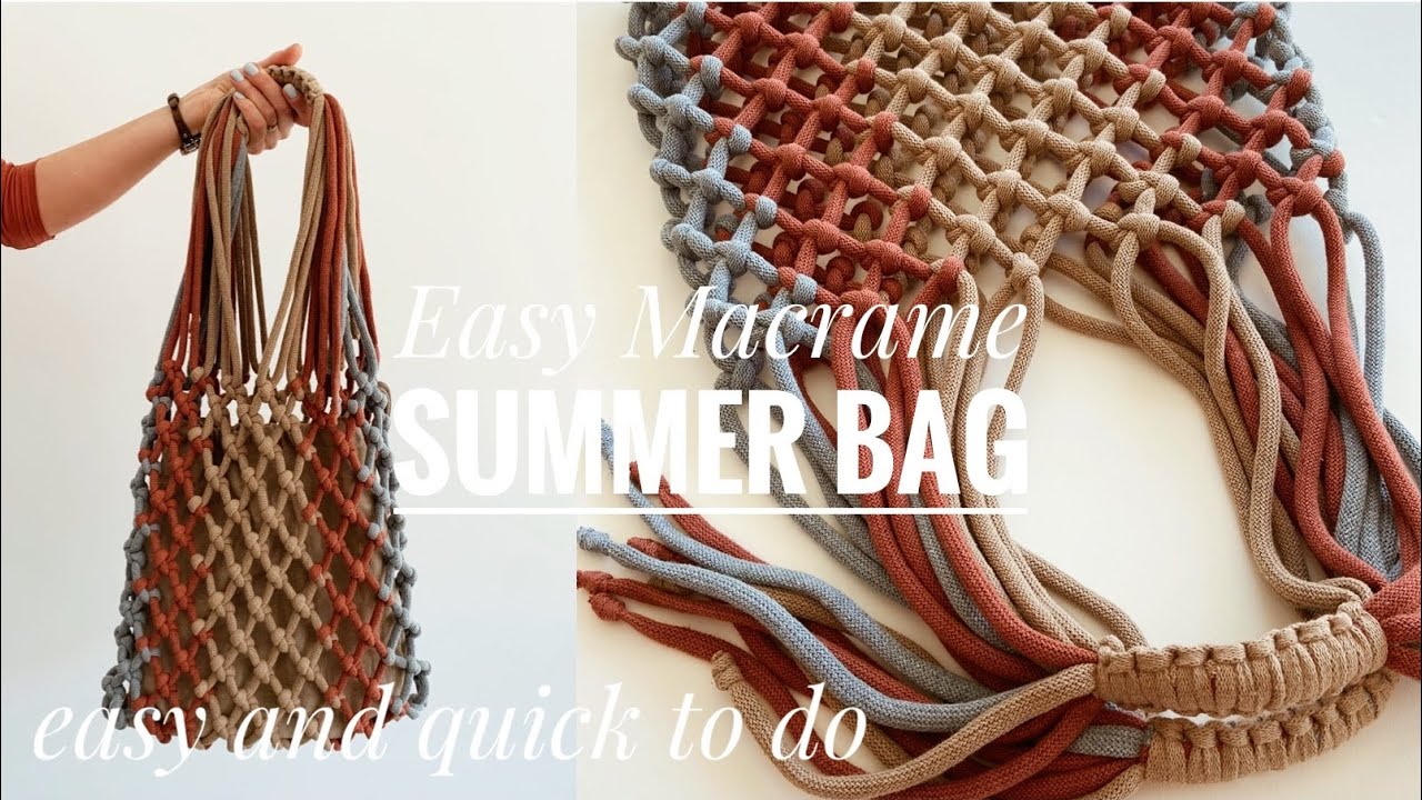 DIY Macrame Shopping Bag For Beginners/How To Make Macrame Bag/Torebka macrama/Torebka ze sznurka