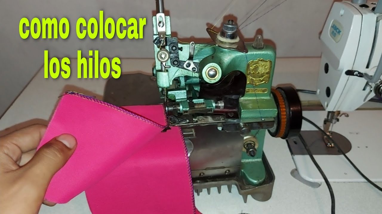 como enhebrar la maquina overlock casera muy fácil. YouTube