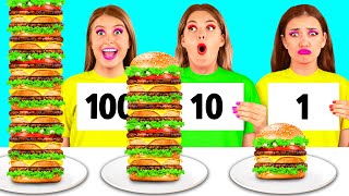 100 Layers of Food Challenge | Funny Food Challenges by BaRaFun