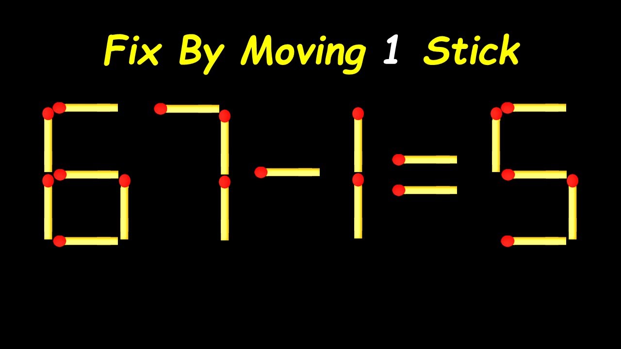 Fix This Equation by Moving JUST ONE Stick – Brain Teaser!