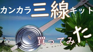 カンカラ三線で沖縄気分♫　お手軽で、素敵な琉球楽器　を作ってみた