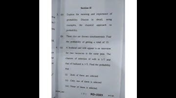 MDU BSc 2 nd semester Mathematics Regression Analysis and probability opt 2021