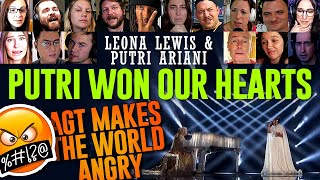 She won our hearts! Putri Ariani \u0026 Leona Lewis - Run AGT 2023 Reaction Compilation