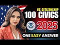 2025 random 100 civics questions and answers - U.S. citizenship interview I N400 Interview #trump