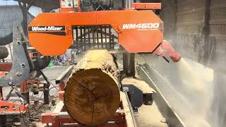 Woodmizer WM4500 Sawing Hugh 21’ log 🌲