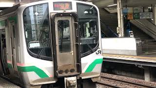 仙台駅　E721系　仙山線　快速　山形行き　発車