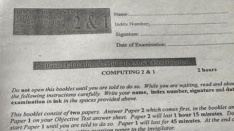 2025 BECE Computing SUPER MOCK Questions