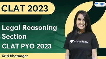 CLAT PYQ 2023 | Legal Reasoning Section | Kriti Bhatnagar