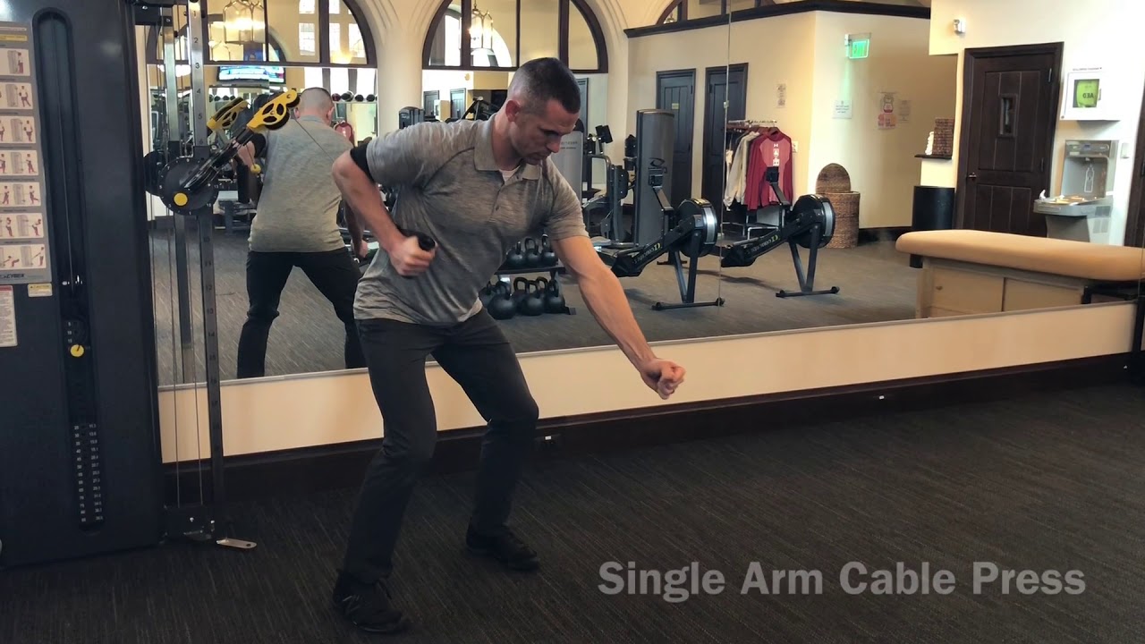Single Arm Cable Press CCD - YouTube