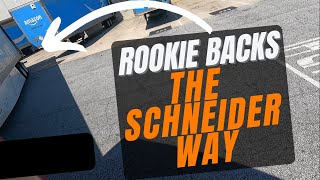 Rookie Backing into dock ! The Schneider Trucking way | Schneider National |