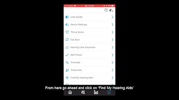 Thrive App - Find my Hearing Aids Set up