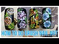 HOW TO DO HANDMADE BRUSH ART (ONE STROKE PAINTING) TUTORIAL BY NITU KOHLI ACADEMY - New Delhi INDIA