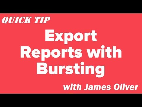 MicroStrategy Export Reports in Bulk with Bursting - Quick Tip