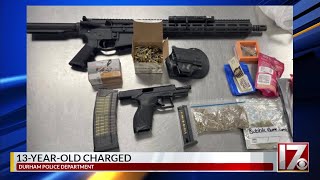 13-year-old charged after guns, ammunition, drugs found, Durham police say
