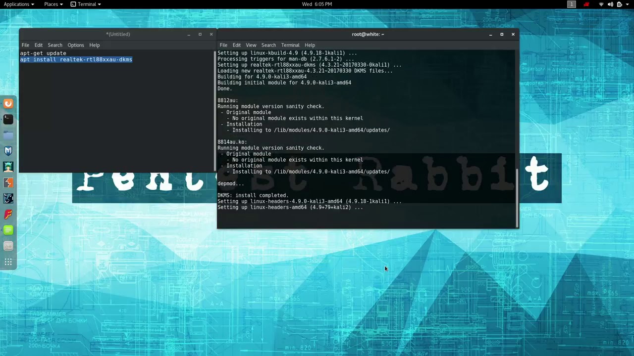 Kali Linux How to Install the RTL8812AU Wireless Card Driver YouTube