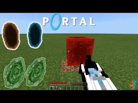 PORTAL Gun FUNCIONAL! Portal Para Minecraft Pe y Be | Portal Gun Addon minecraft 1.16