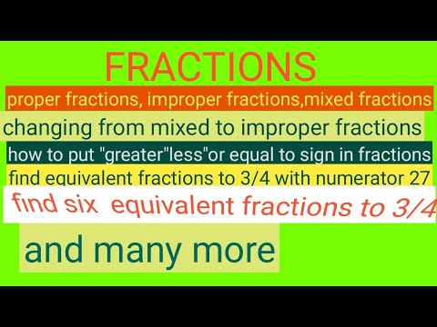 Fractions Part (1),proper fraction,improper fraction,mixed fraction