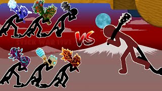 ALL SKINS GIANT ARMY BLACK VS RED GIANT UNDEAD TRIBES / STICK WAR LEGACY