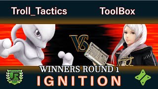 Ignition #149 WINNERS ROUND 1 - Troll_Tactics (Mewtwo) vs ToolBox (Robin)