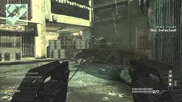 Mw3: Clutch Flawless Infected MOAB on Bootleg! (Knife v Fmg 9