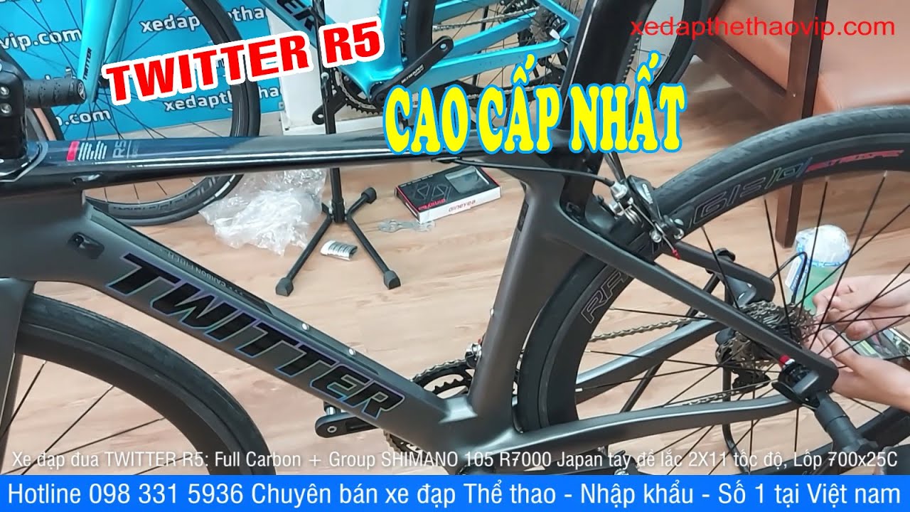 Xe đạp đua TWITTER R5 Full CARBON đầu cá mập 105 R7000 GIÁ HỢP LÝ ...