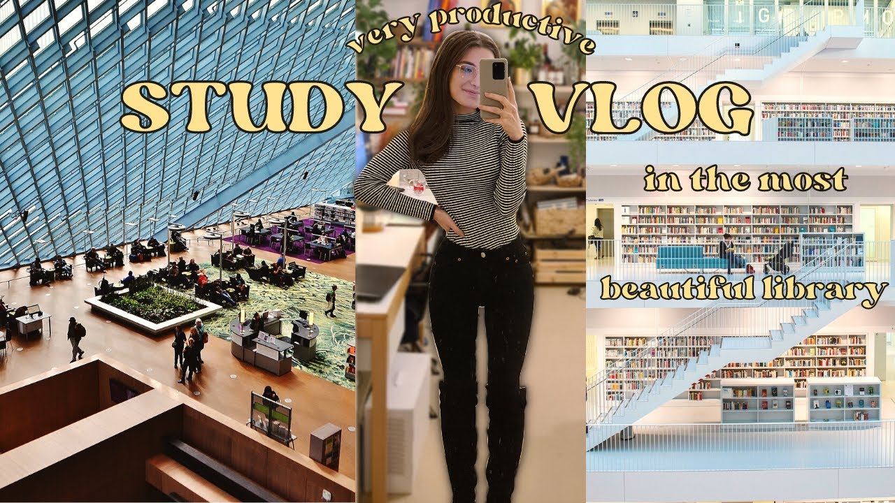Here's a study vlog in my unis very aesthetic library m. Has
