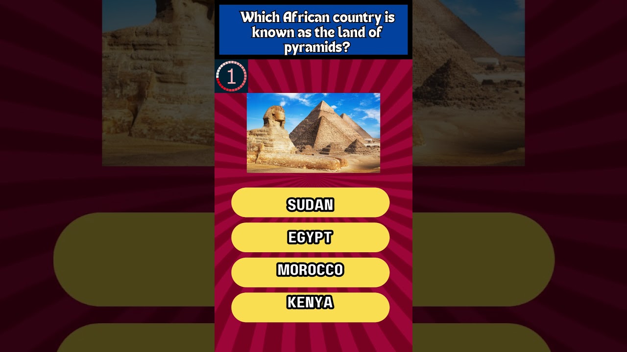 Which African country is known as the land of pyramids?