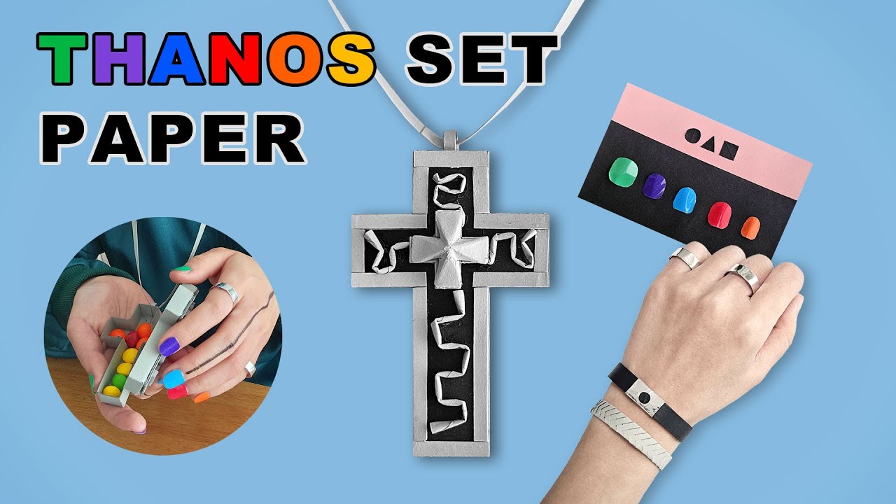 Paper Thanos Set - Tutorial | Squid Game | Necklaces | Ring | Bracelets | Nail tips Paper Thanos Set - Tutorial | Squid Game | Necklaces | Ring | Bracelets | Nail tips