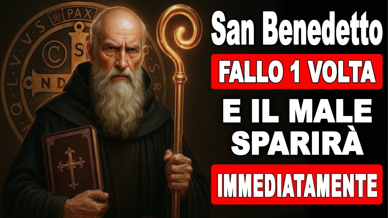 🛑Preghiera a SAN BENEDETTO per allontanare immediatamente ogni male e pericolo. Fallo solo una volta