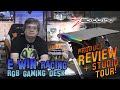 E-WIN 2.0 Edition RGB Gaming Desk Review +plus tour!
