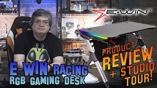 E-WIN 2.0 Edition RGB Gaming Desk Review +plus tour!